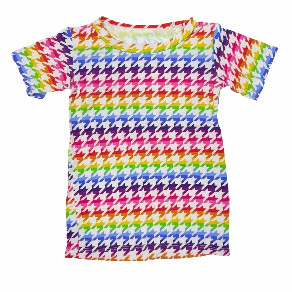 Little‎ Bum Bums Rainbow Houndstooth Bamboo Pajamas